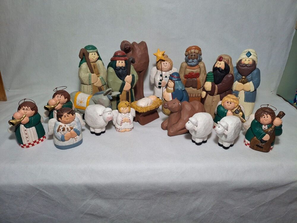 Vintage 20 Piece Eddie Walker Large Nativity Set for Midwest of Cannon Falls